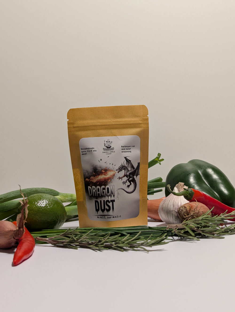 Dragon Dust - Seasoning Pack For Spice Lovers, Piquant and Dry Heat