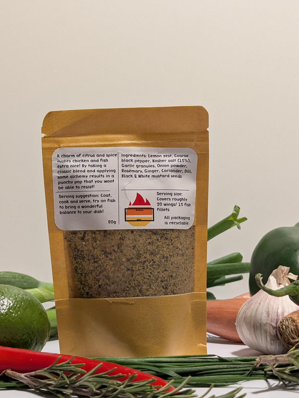 Pepper 'N' Peel - Seasoning Pack For Fish and Chicken, Zesty and Peppery