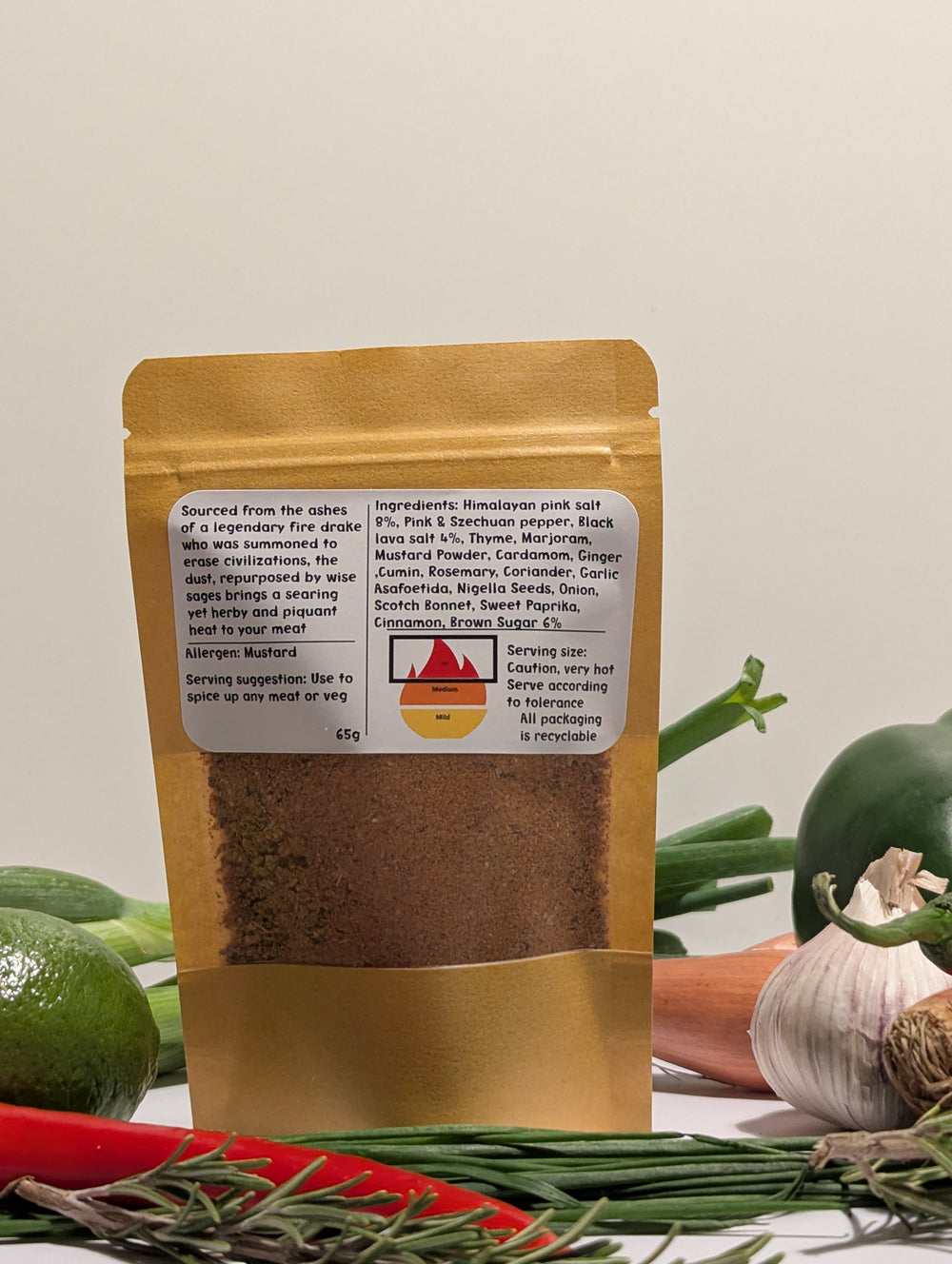 Dragon Dust - Seasoning Pack For Spice Lovers, Piquant and Dry Heat