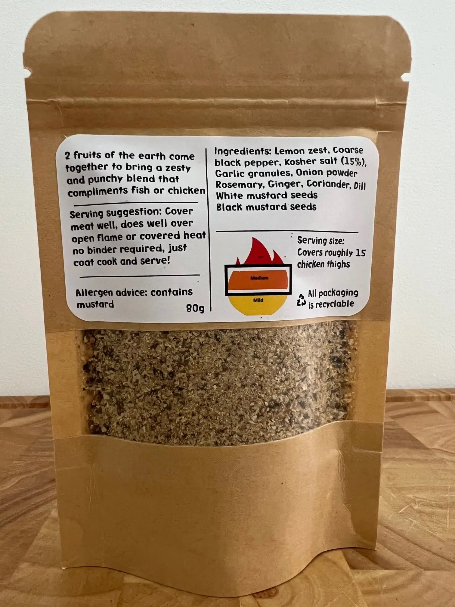 Pepper 'N' Peel - Seasoning Pack For Fish and Chicken, Zesty and Peppery