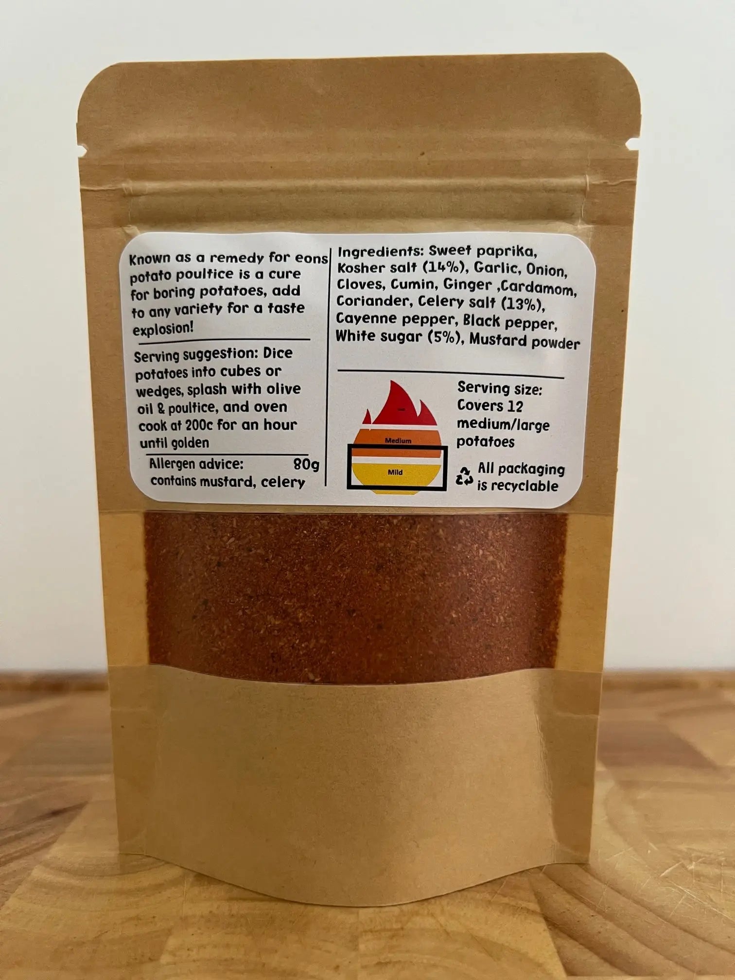 Potato Poultice - Seasoning Pack For Potatoes, Wedge Style Seasoning