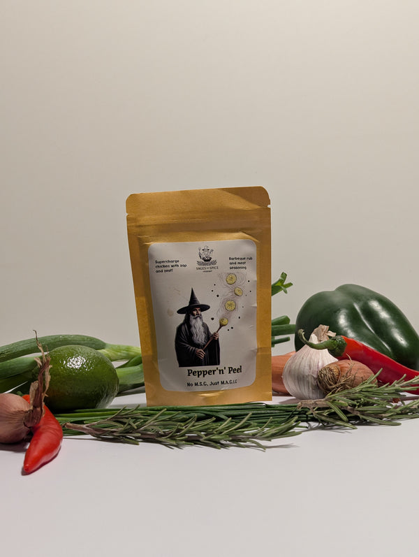 Pepper 'N' Peel - Seasoning Pack For Fish and Chicken, Zesty and Peppery