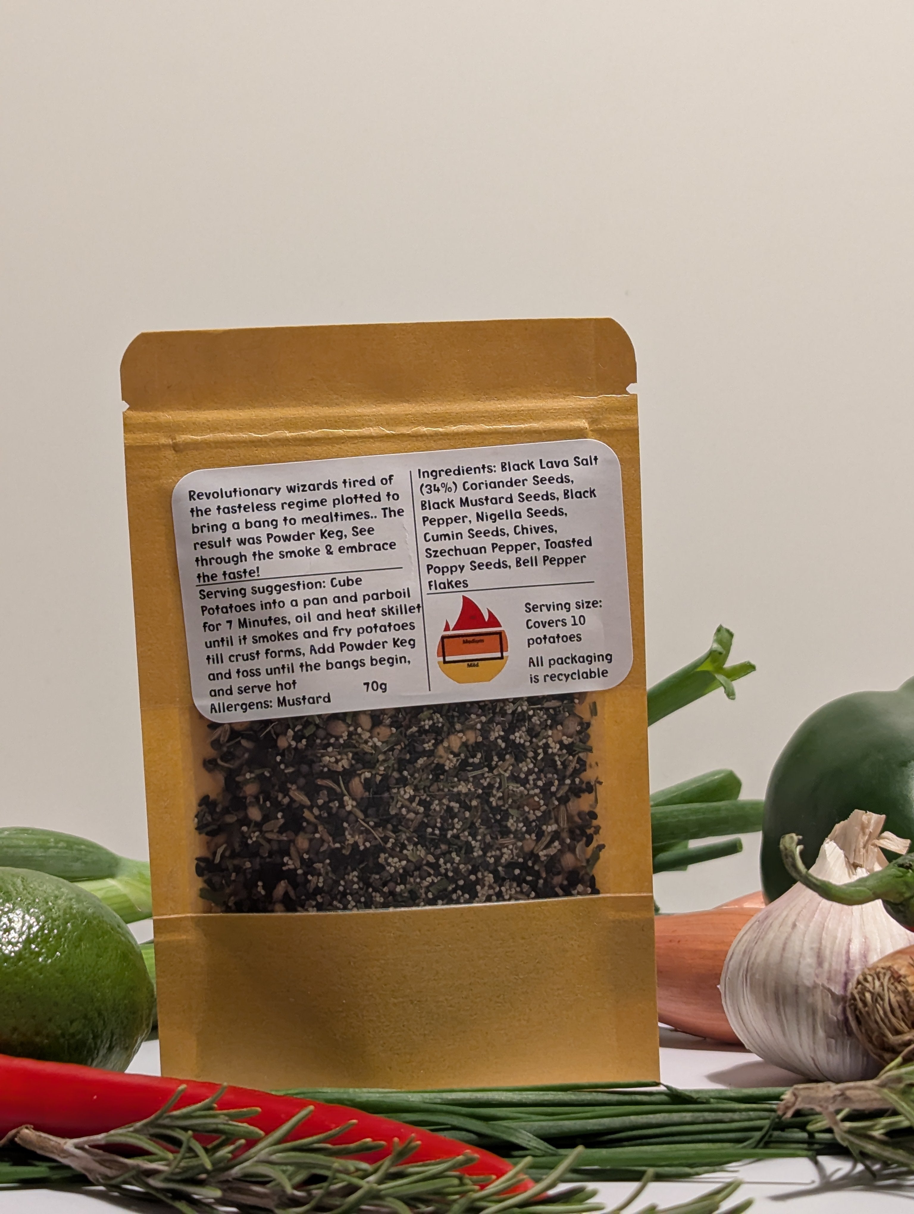 Powder Keg - Light up the debate of best cook in your household with this smoky crackling potato and meat seasoning